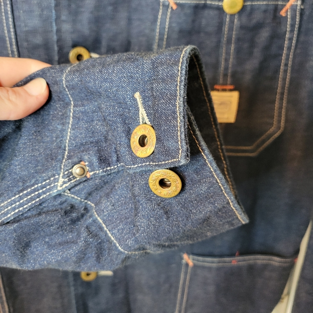 Denim & Supply Ralph Lauren Gorgeous Rich Blue Denim Button Up Jacket, Size M - Picture 9 of 14